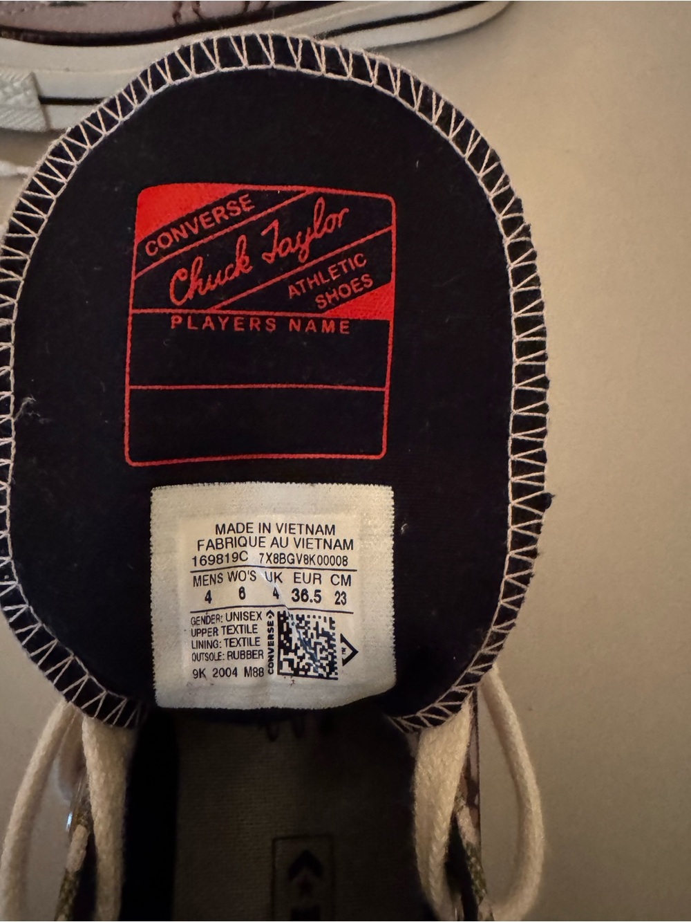 Converse Chuck Taylor High Top Sneakers - Black Interior with Red Label - Picture 3 of 4